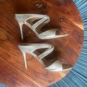 Jean Michel Cazabat Silver Heel Sandal Mule
